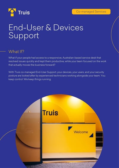 Truis End-User & Devices Support Co-Managed Services Brochure Preview